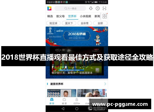 2018世界杯直播观看最佳方式及获取途径全攻略