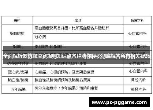 全面解析欧协联决赛规则知识点各种助你轻松彻底解答所有相关疑惑